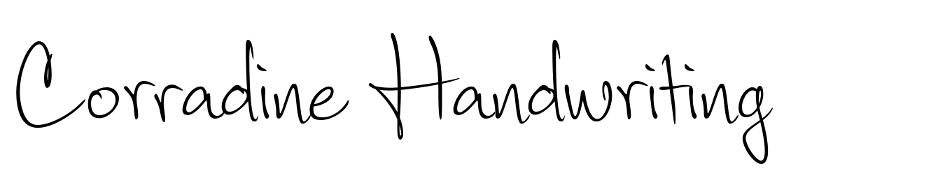 Corradine Handwriting